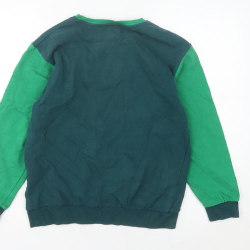 Mountain Warehouse Boys Green Pullover Sweatshirt 13 Years Graphic Print