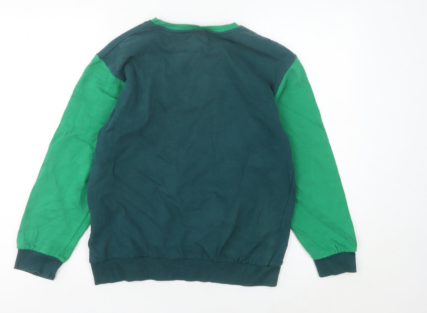 Mountain Warehouse Boys Green Pullover Sweatshirt 13 Years Graphic Print