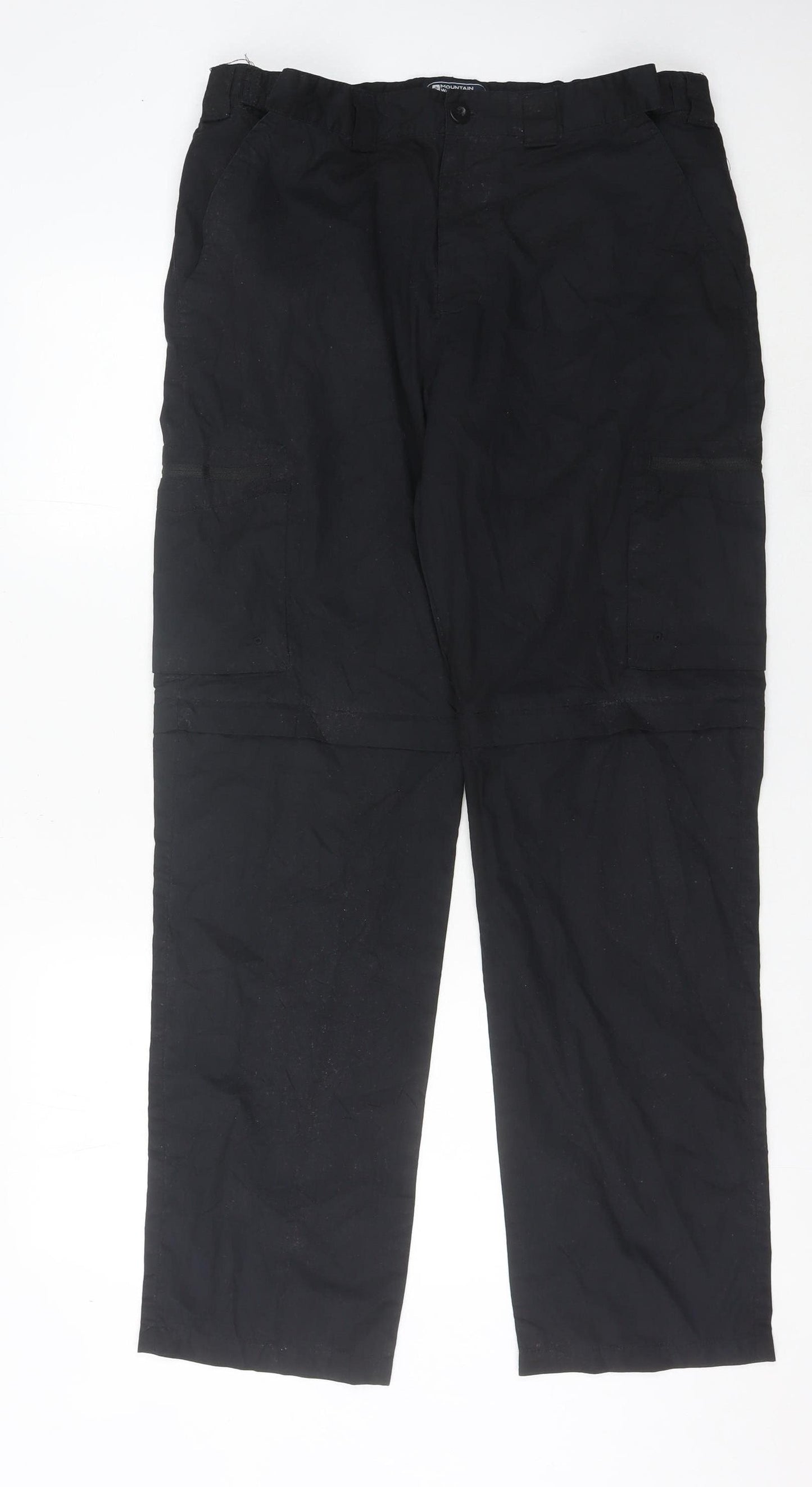 Mountain Warehouse Mens Black 34in Walking Trousers Quick Dry UV Protection