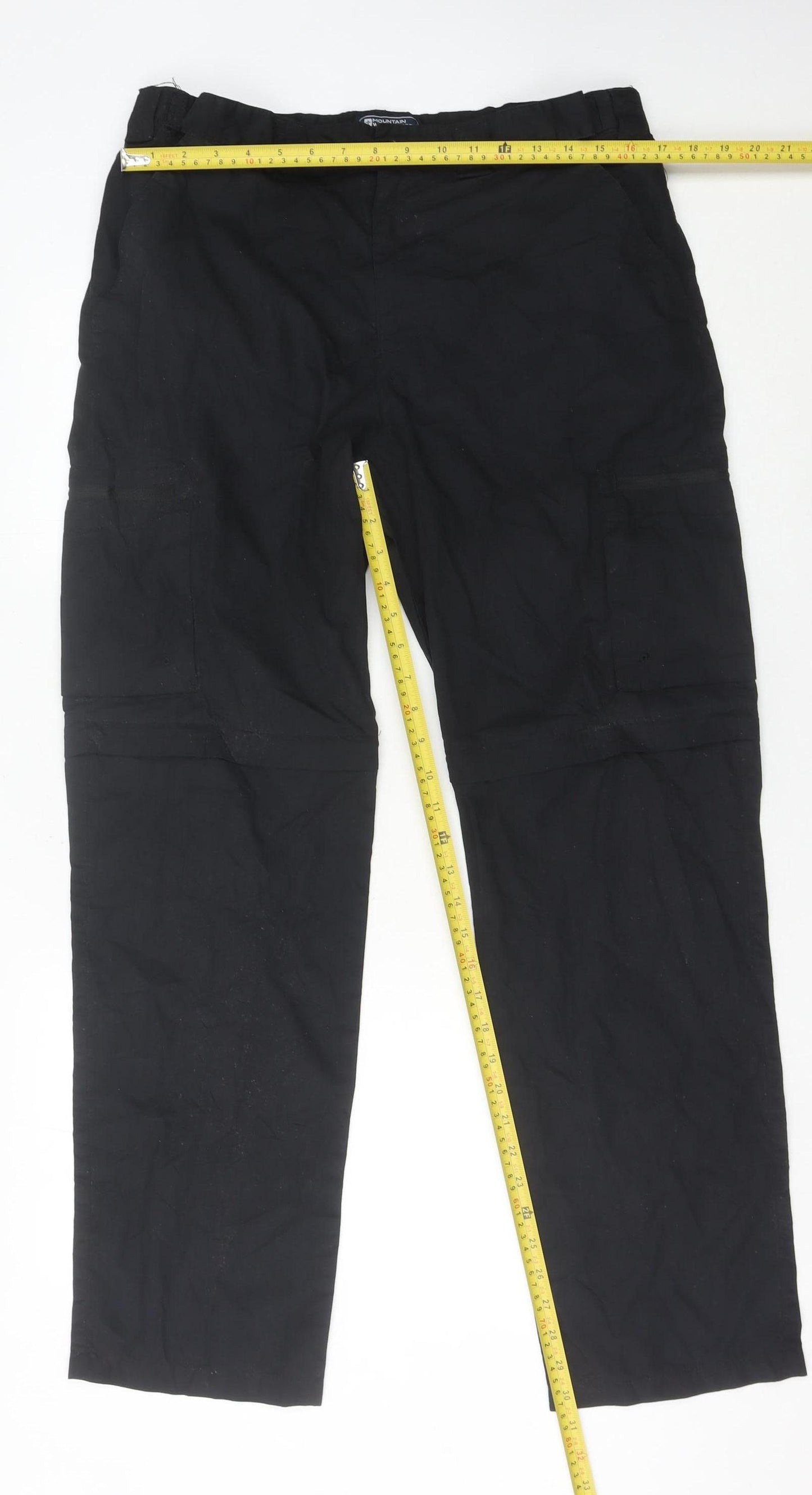 Mountain Warehouse Mens Black 34in Walking Trousers Quick Dry UV Protection