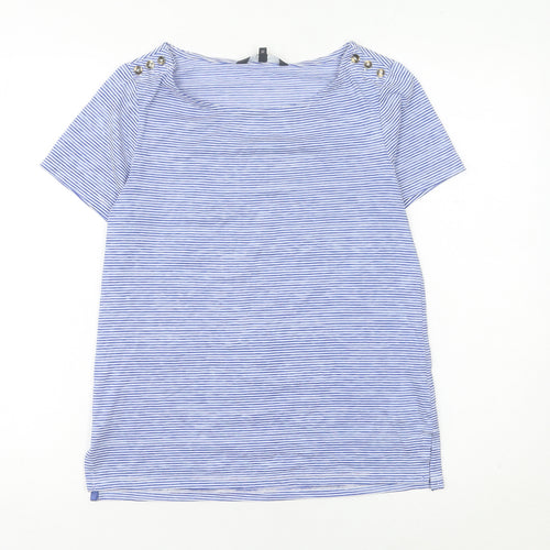 Jasper Conran Women’s Blue Striped Boat Neck T-Shirt Size 10