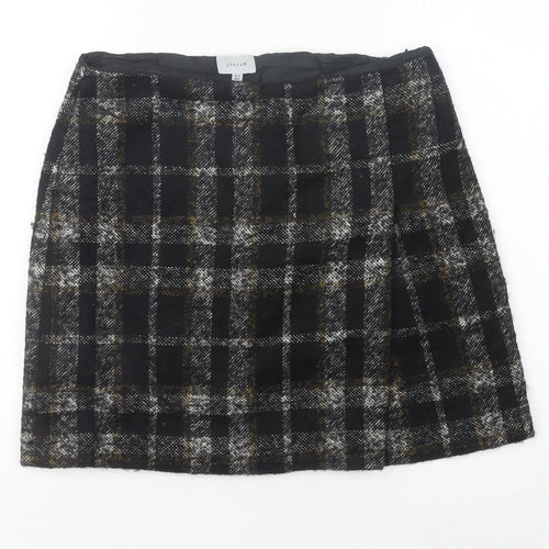 Jigsaw Women’s Black Check Wool Blend Pencil Skirt Size 12