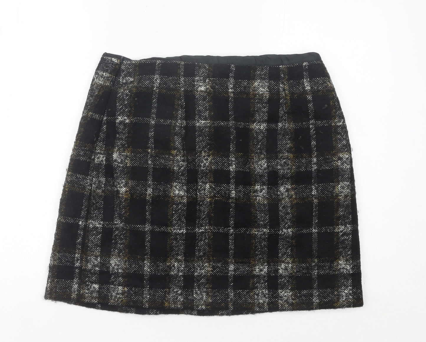 Jigsaw Women’s Black Check Wool Blend Pencil Skirt Size 12
