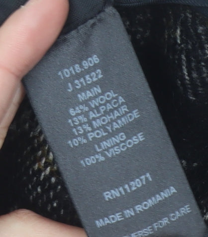 Jigsaw Women’s Black Check Wool Blend Pencil Skirt Size 12