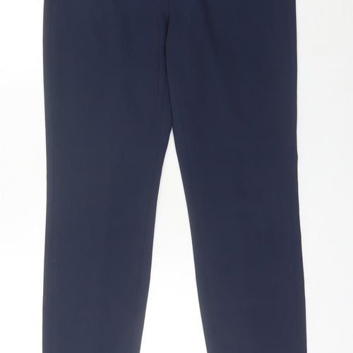 DKNY Women’s Blue Slim Fit Straight Leg Trousers Size 10