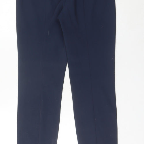 DKNY Women’s Blue Slim Fit Straight Leg Trousers Size 10