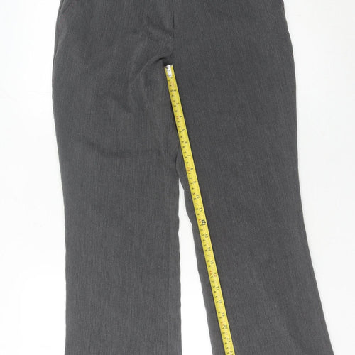 David Emanuel Women’s Grey Size 10 Straight Leg Dress Trousers