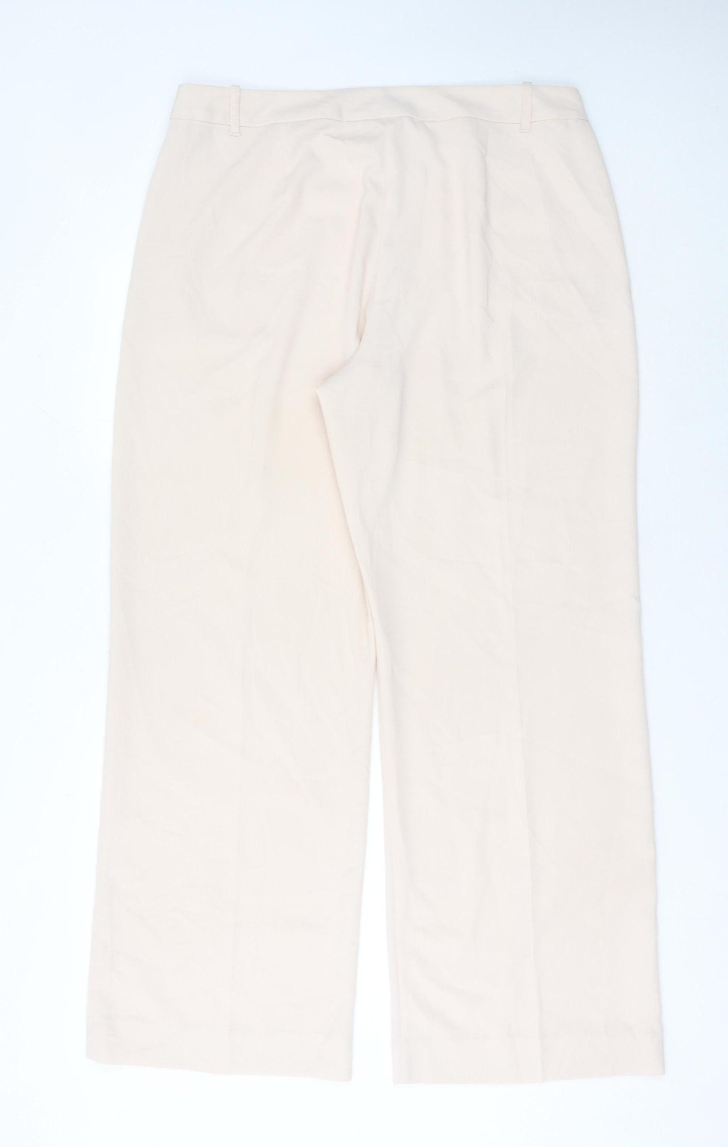 Principles Women’s Beige Size 16 Straight Leg Trousers Regular Fit