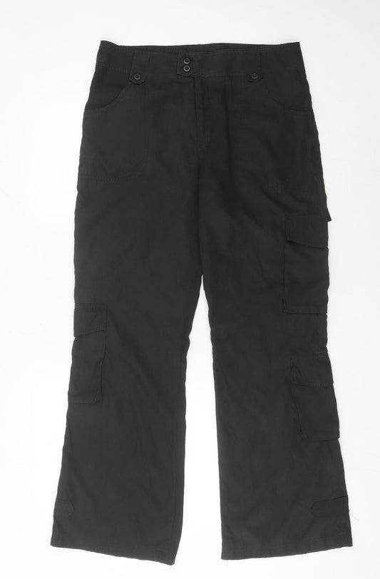 Lapa Women’s Black Cargo Style Cotton Leggings M