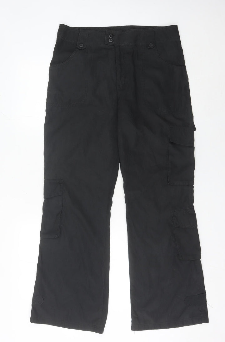 Lapa Women’s Black Cargo Style Cotton Leggings M