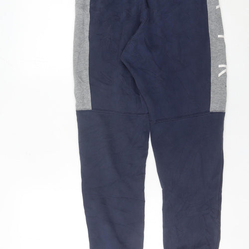 Nike Men's Blue Jogger Trousers S Regular Fit Cotton Blend