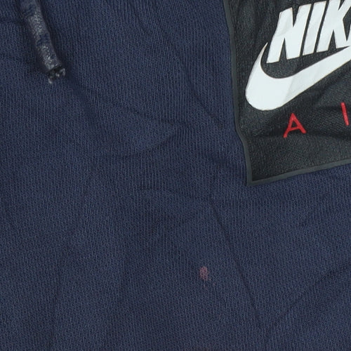 Nike Men's Blue Jogger Trousers S Regular Fit Cotton Blend