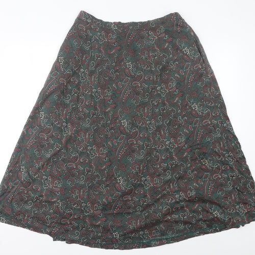 Country Collection Womens Multicoloured Paisley Midi A-Line Skirt Size 16