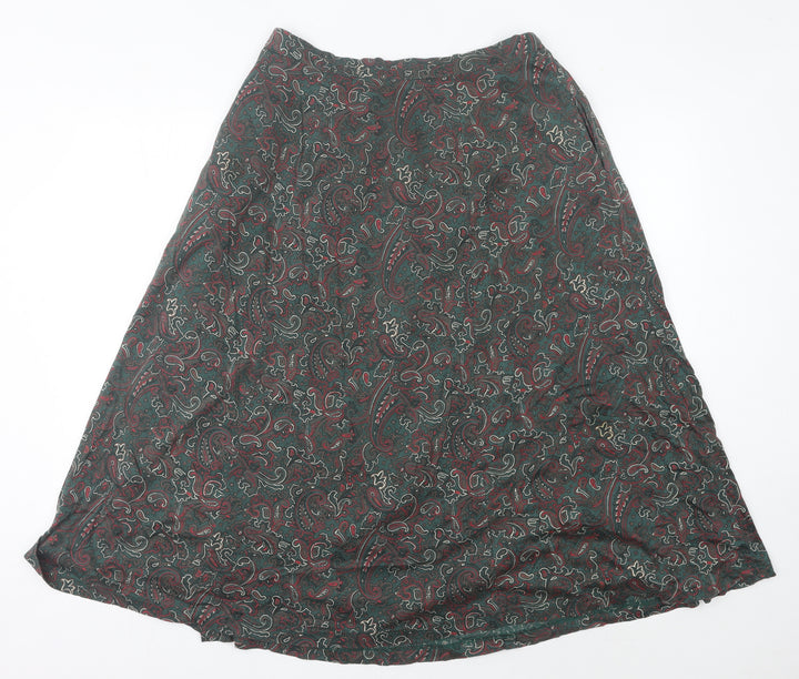 Country Collection Womens Multicoloured Paisley Midi A-Line Skirt Size 16