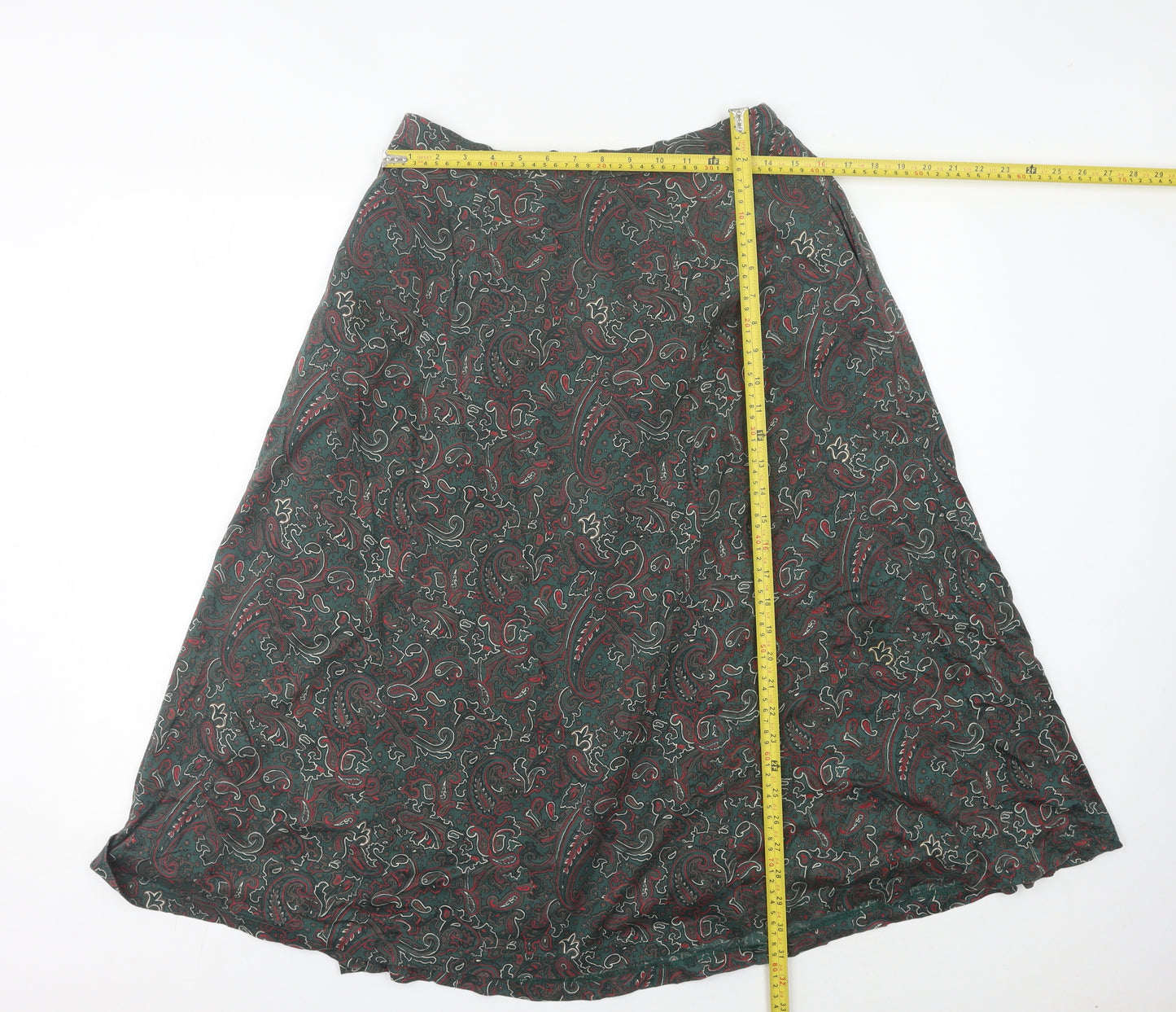 Country Collection Womens Multicoloured Paisley Midi A-Line Skirt Size 16