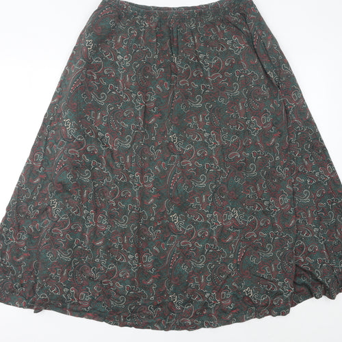 Country Collection Womens Multicoloured Paisley Midi A-Line Skirt Size 16