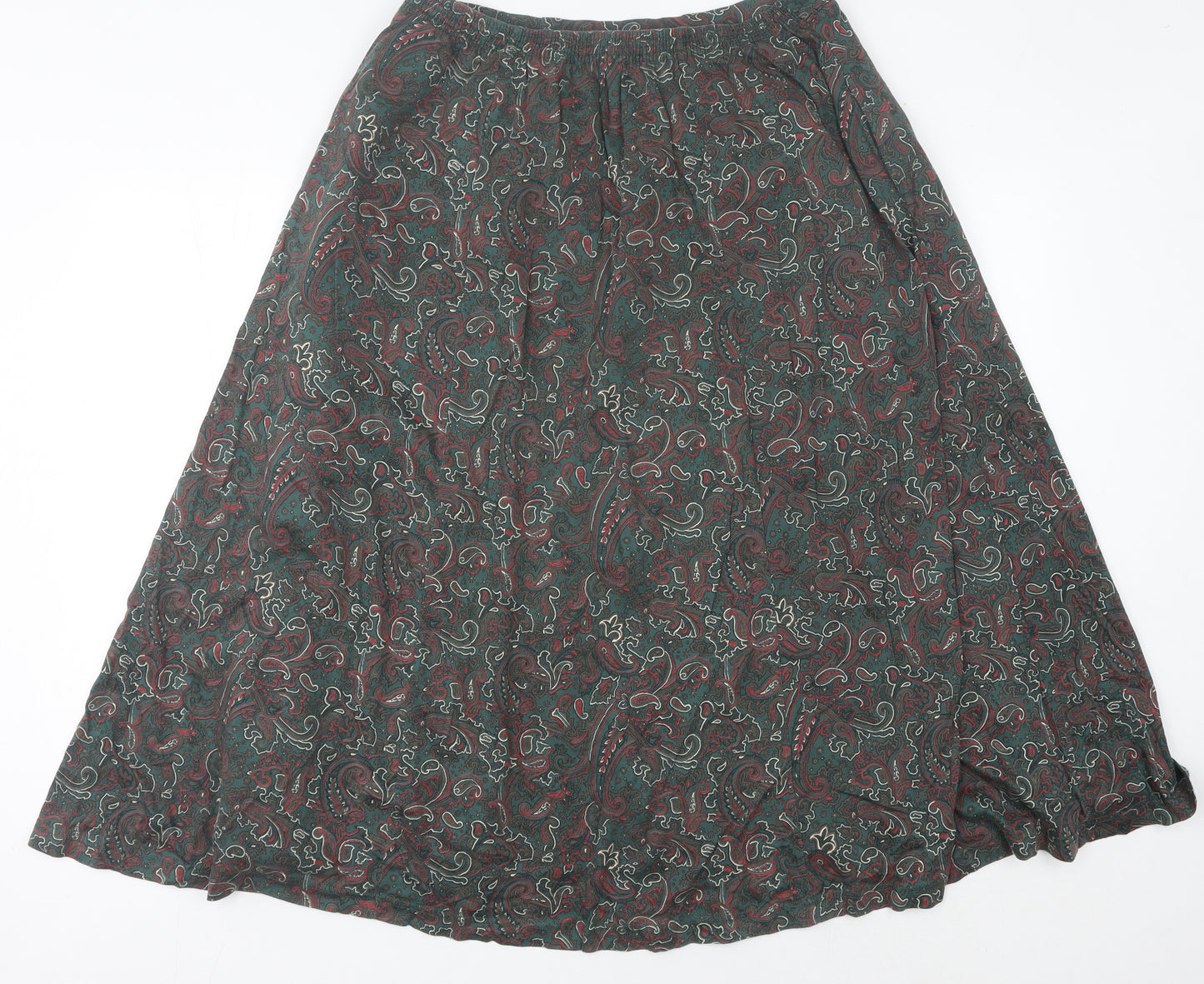 Country Collection Womens Multicoloured Paisley Midi A-Line Skirt Size 16