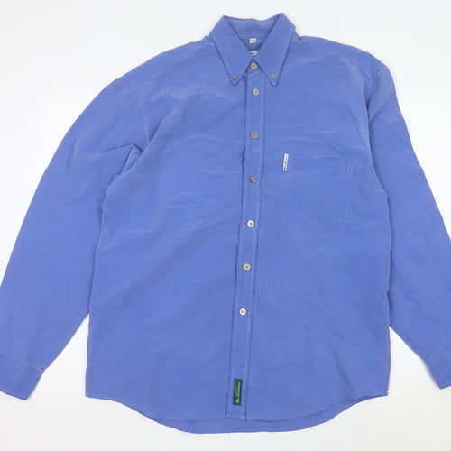 Ben Sherman Men's Blue M Button-Up Long Sleeve Cotton Shirt