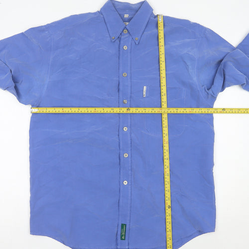 Ben Sherman Men's Blue M Button-Up Long Sleeve Cotton Shirt