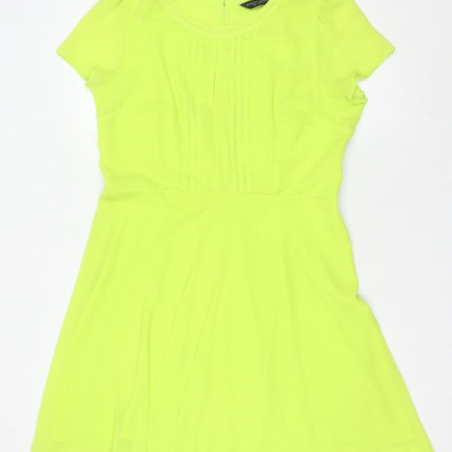 Dorothy Perkins Women’s Yellow Fit & Flare Knee Length Dress Size 16