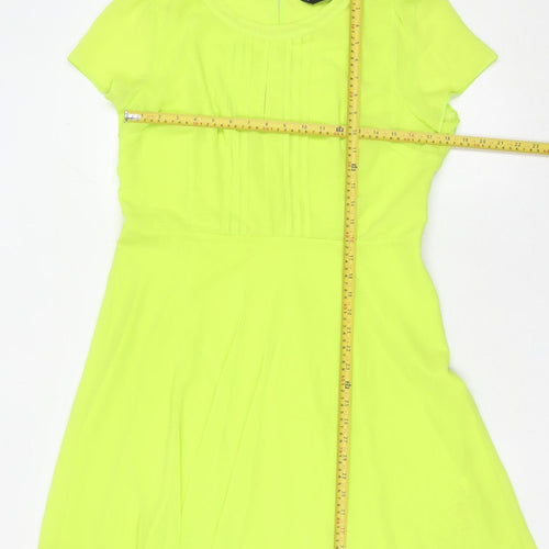 Dorothy Perkins Women’s Yellow Fit & Flare Knee Length Dress Size 16