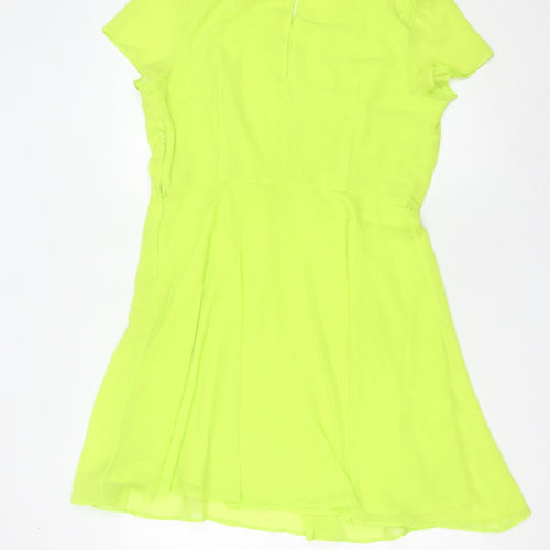 Dorothy Perkins Women’s Yellow Fit & Flare Knee Length Dress Size 16
