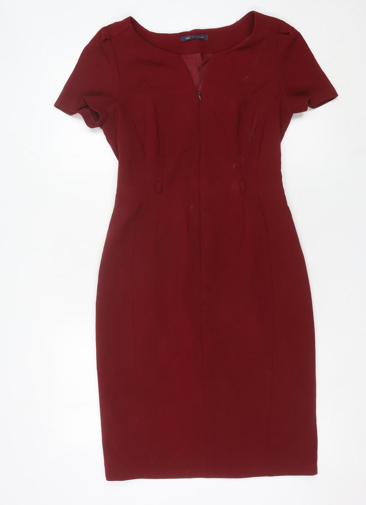 Marks and Spencer Women’s Red Size 8 Sheath Knee Length Dress