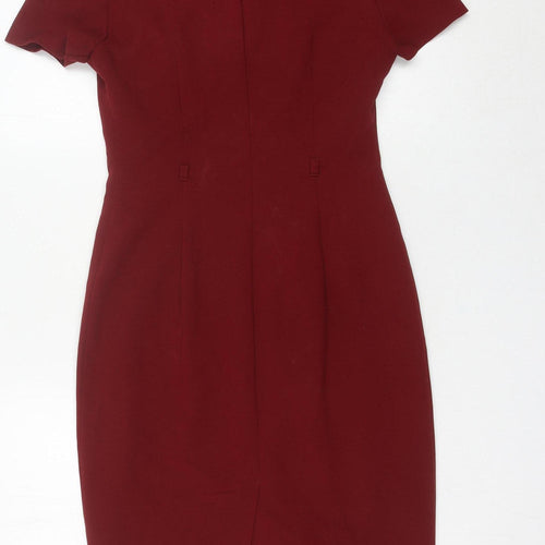 Marks and Spencer Women’s Red Size 8 Sheath Knee Length Dress