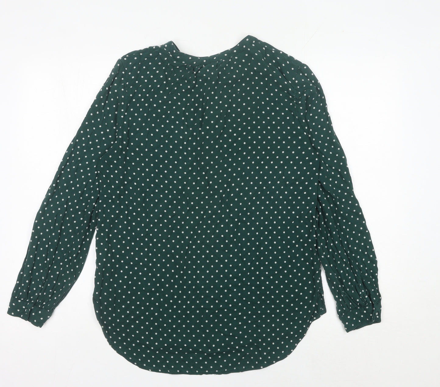 Next Women's Green Polka Dot Long Sleeve Blouse Size 14