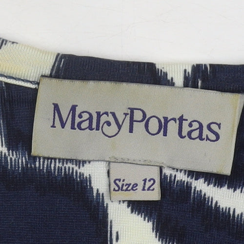 Mary Portas Women’s Blue Animal Print Shift Dress Size 12 Knee Length