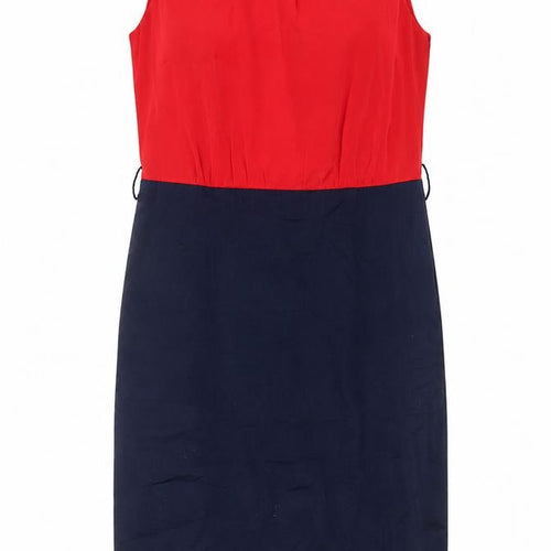 Esprit Women’s Red & Navy Colourblock Sheath Dress Size 12