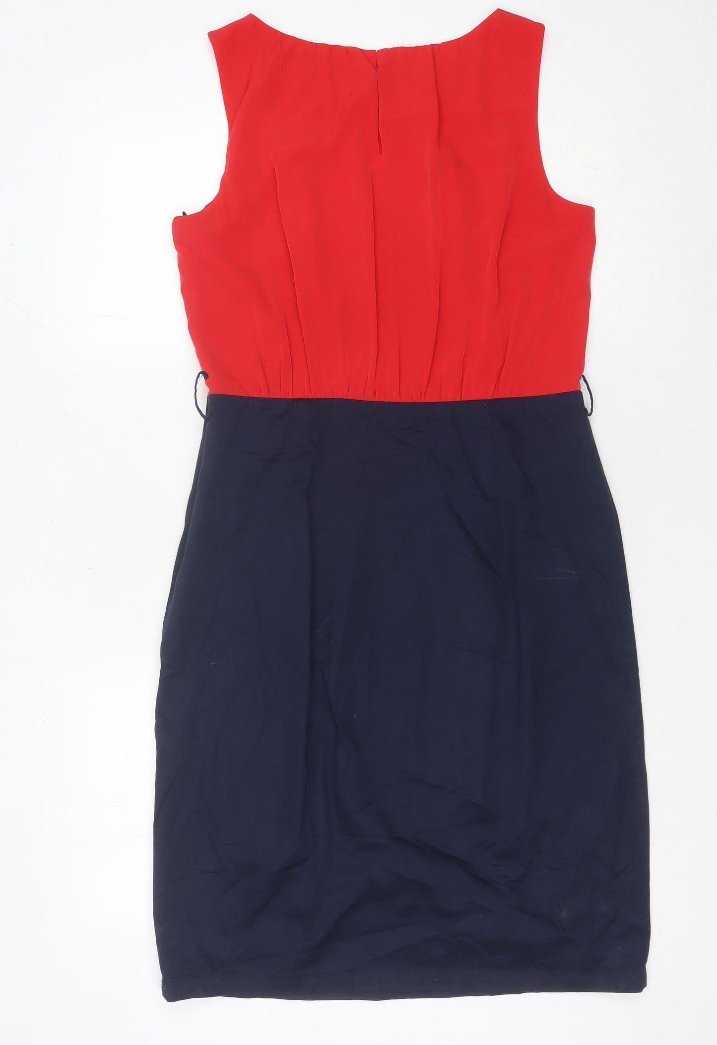 Esprit Women’s Red & Navy Colourblock Sheath Dress Size 12