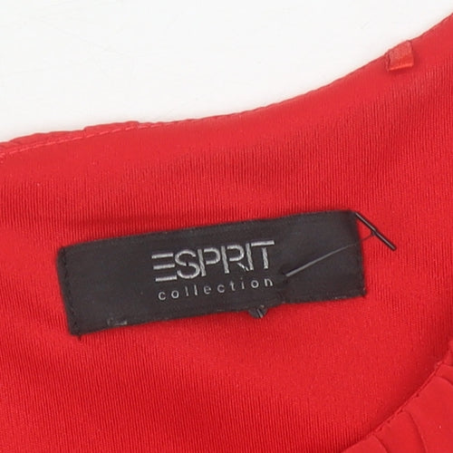 Esprit Women’s Red & Navy Colourblock Sheath Dress Size 12