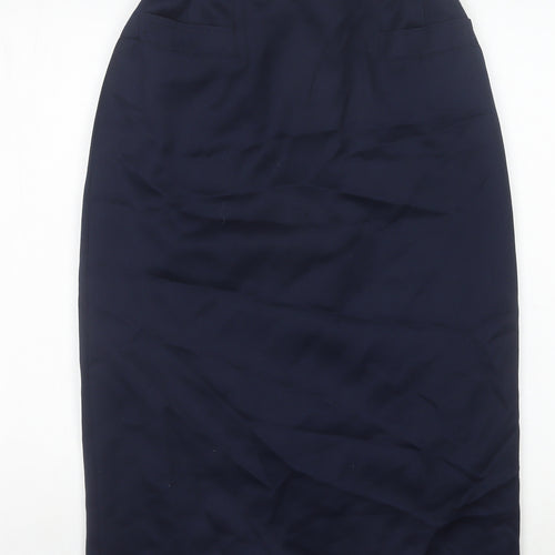 Jenni Barnes Women’s Navy Blue Wool Blend Pencil Skirt Size 12