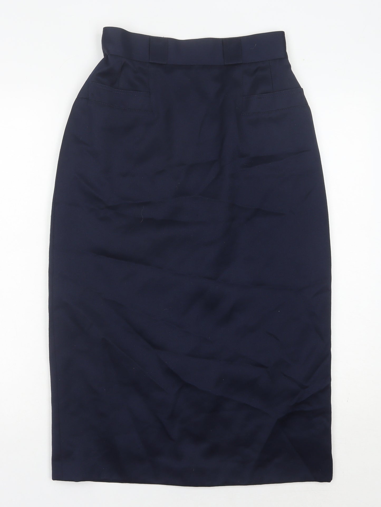 Jenni Barnes Women’s Navy Blue Wool Blend Pencil Skirt Size 12