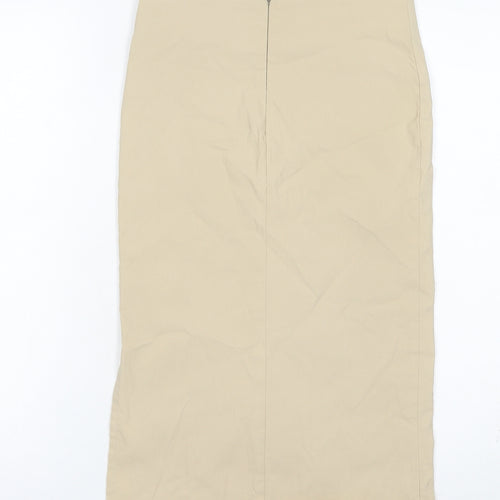 Morgan de Toi Womens Beige Size 10 Pencil Skirt High Waist Knee Length