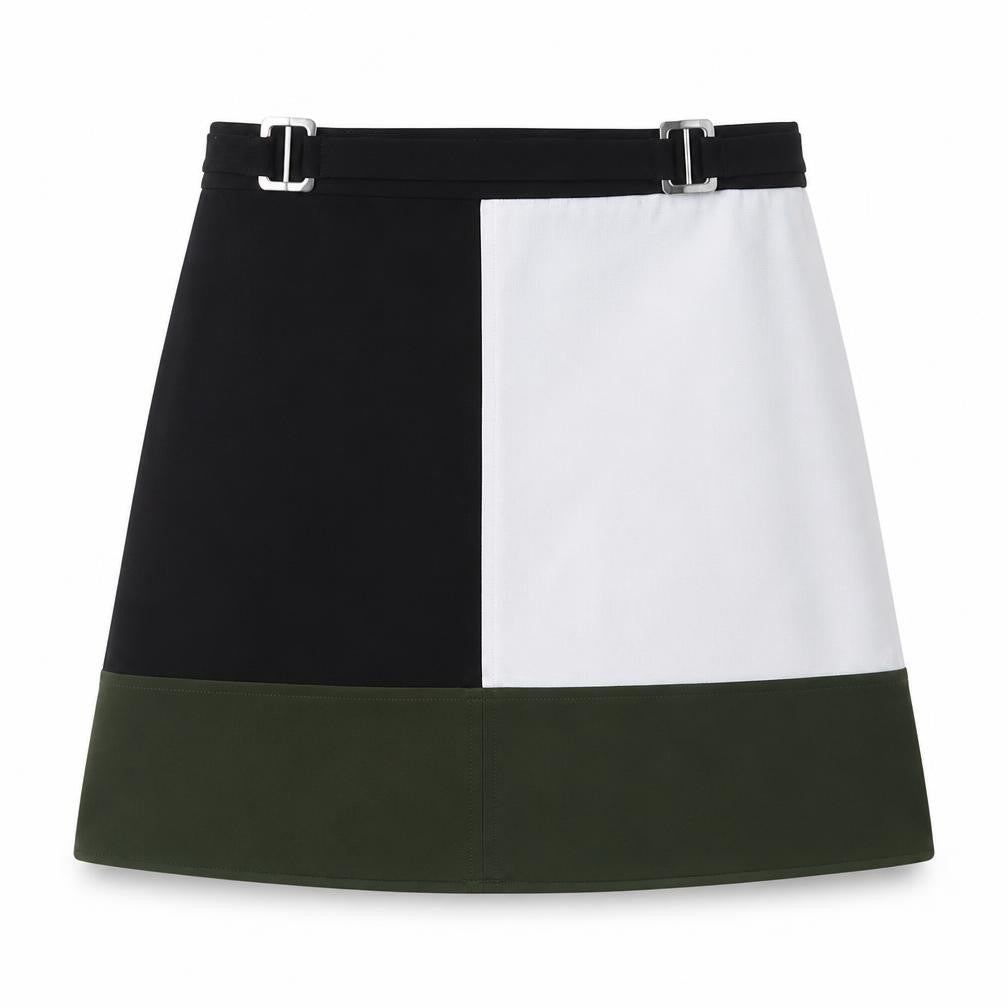 River Island Girls Black White Green Colourblock Pencil Skirt 11 Years