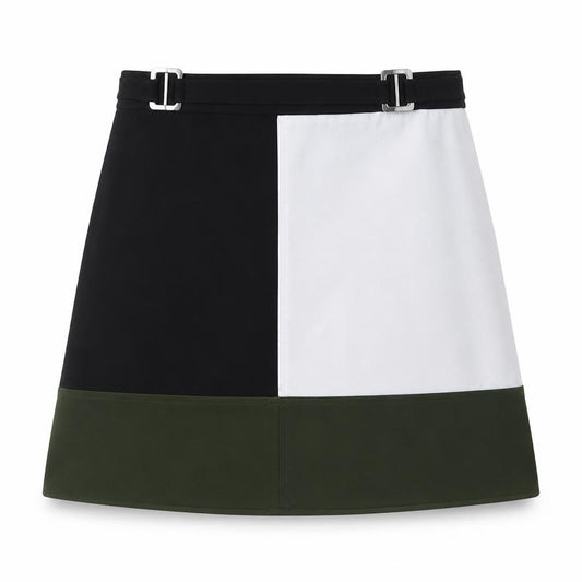 River Island Girls Black White Green Colourblock Pencil Skirt 11 Years