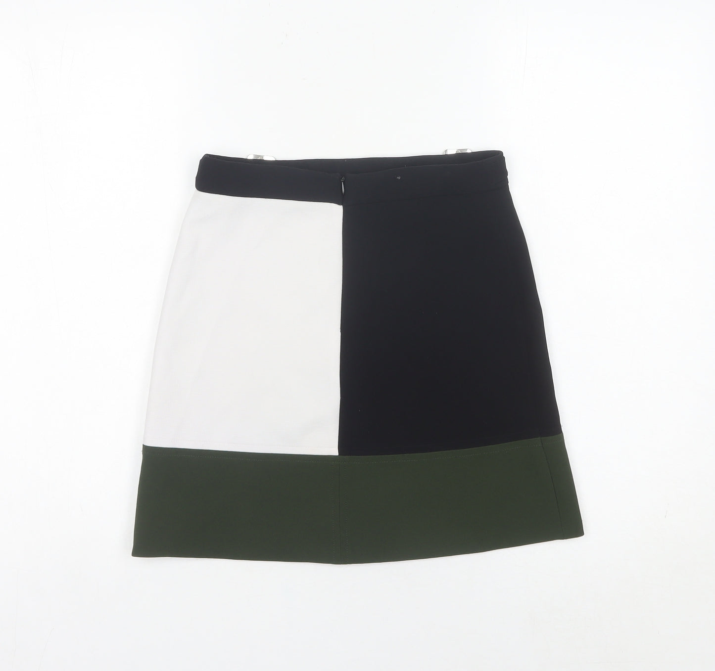 River Island Girls Black White Green Colourblock Pencil Skirt 11 Years