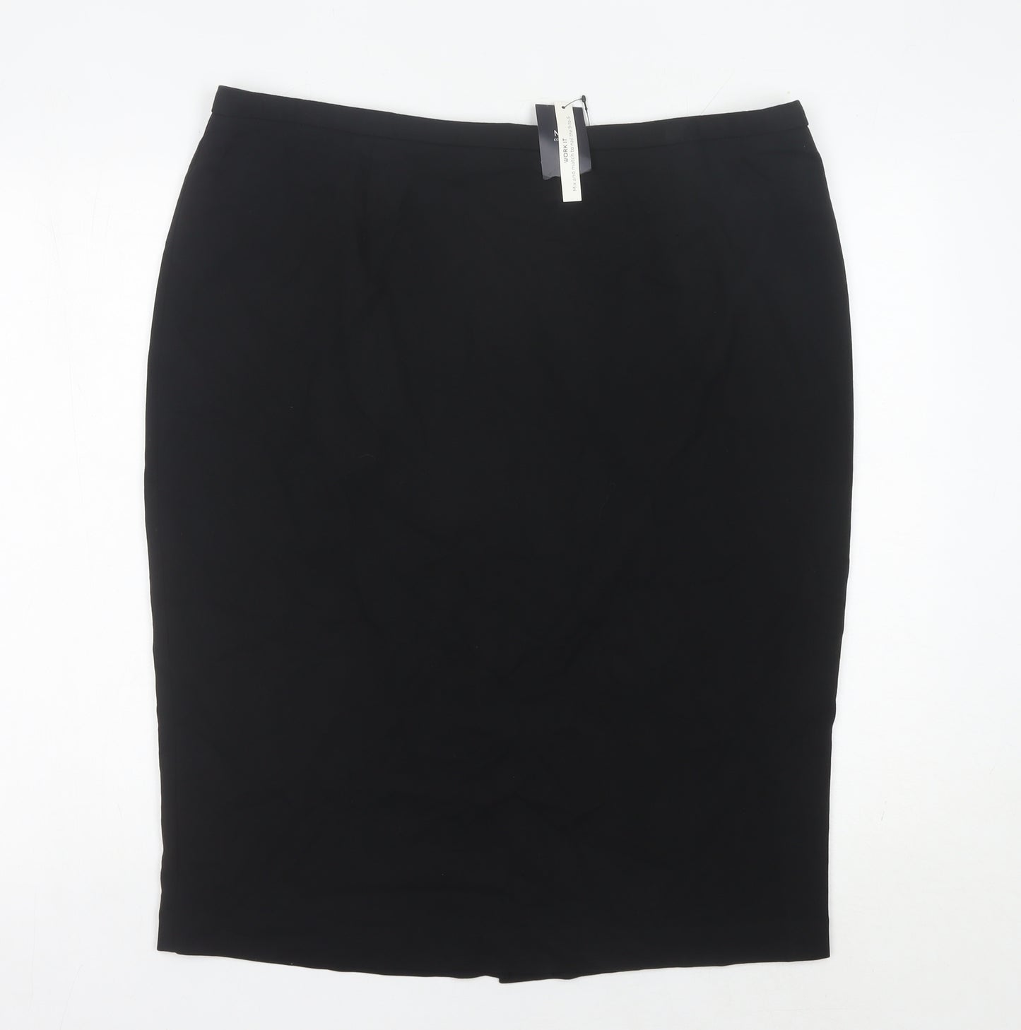 Marks and Spencer Women’s Black Size 20 Knee Length Pencil Skirt Business