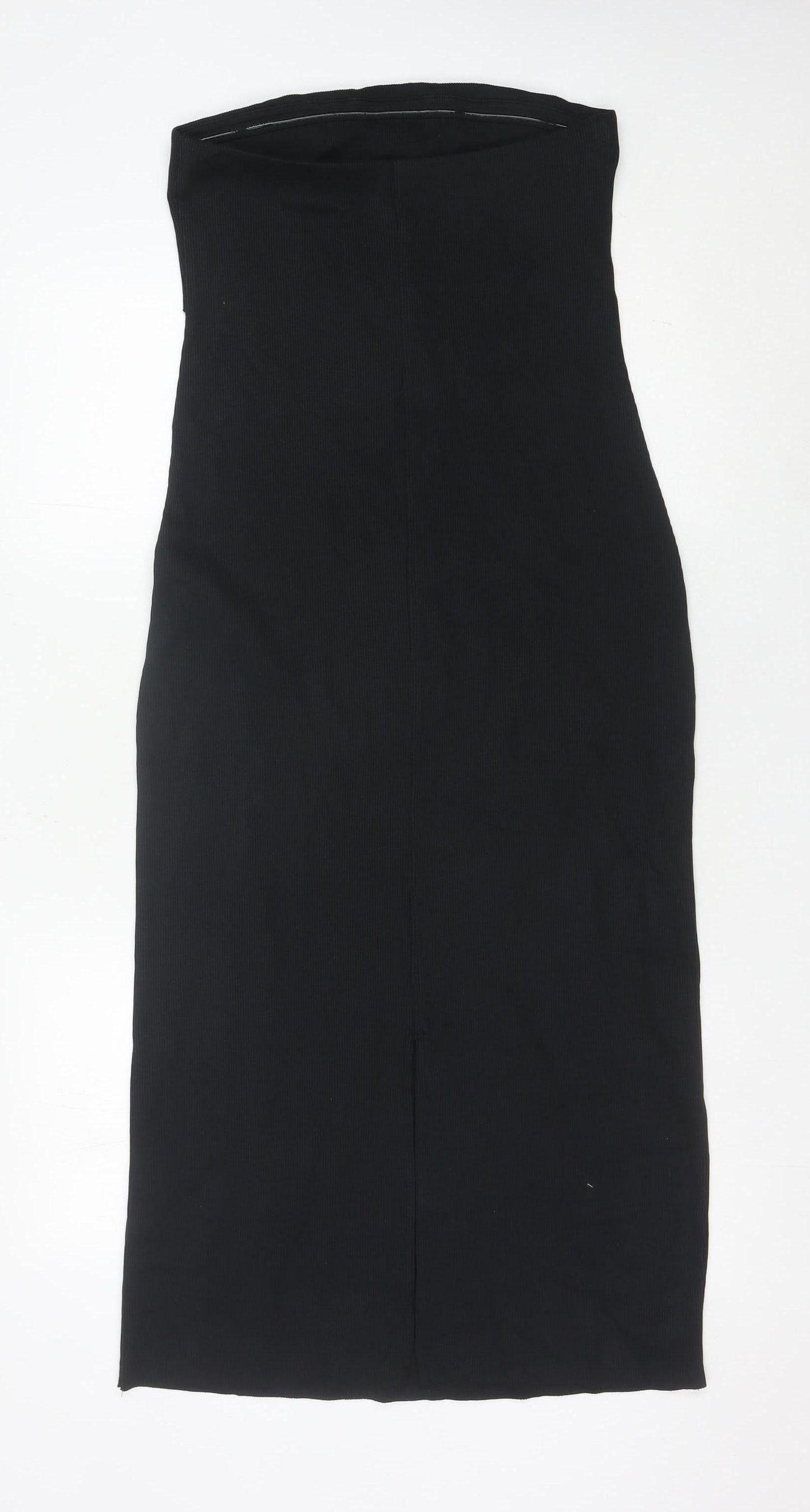 Marks and Spencer Women’s Black Size 10 Bodycon Strapless Knee Length Dress
