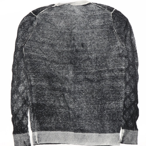 Jet Lag Original Men's Grey Geometric Cotton L Pullover Jumper