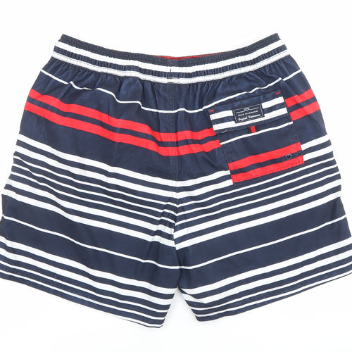 Marks and Spencer Men's Multicoloured L Swim Shorts Striped Polyester