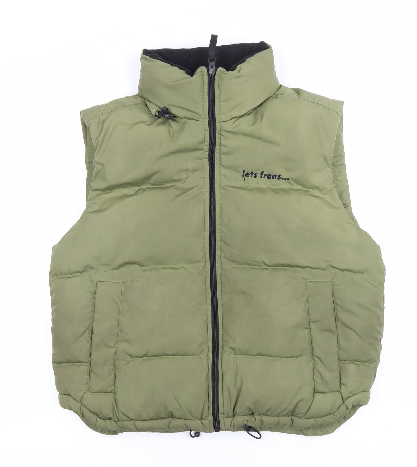 Jets Frans Womens Green S Puffer Padded Waistcoat Sleeveless Casual