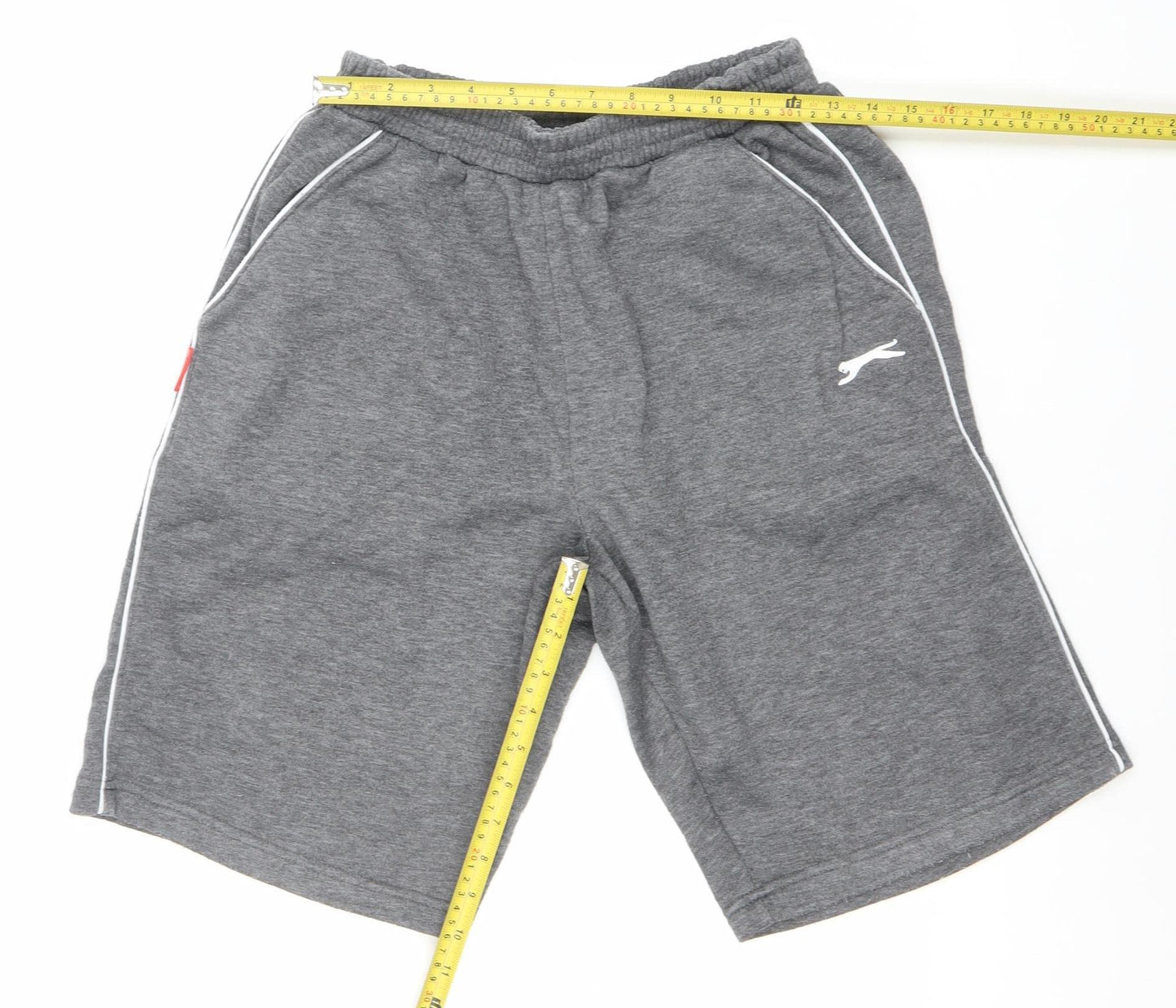 Slazenger Men's Grey M Sweat Shorts Elastic Waist Pockets