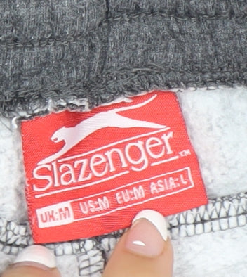 Slazenger Men's Grey M Sweat Shorts Elastic Waist Pockets