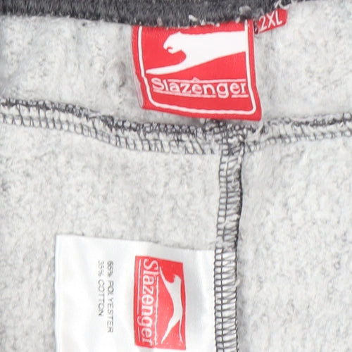 Slazenger Men’s Grey 2XL Sweatpants Fleece Elastic Waist Pockets