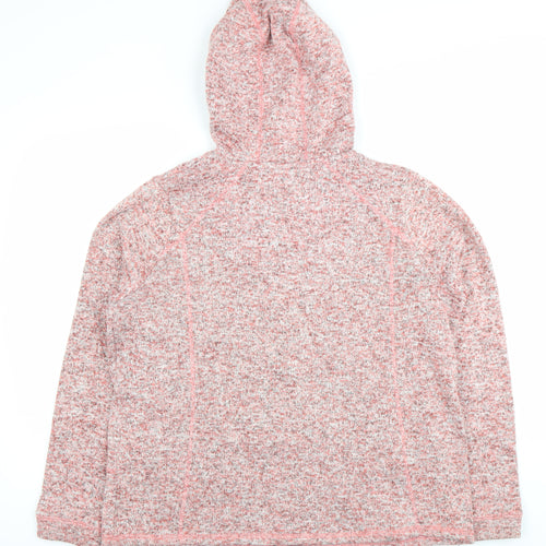 TU Women's Pink Full Zip Hoodie Size 18 Knit Polyester Hooded Jacket