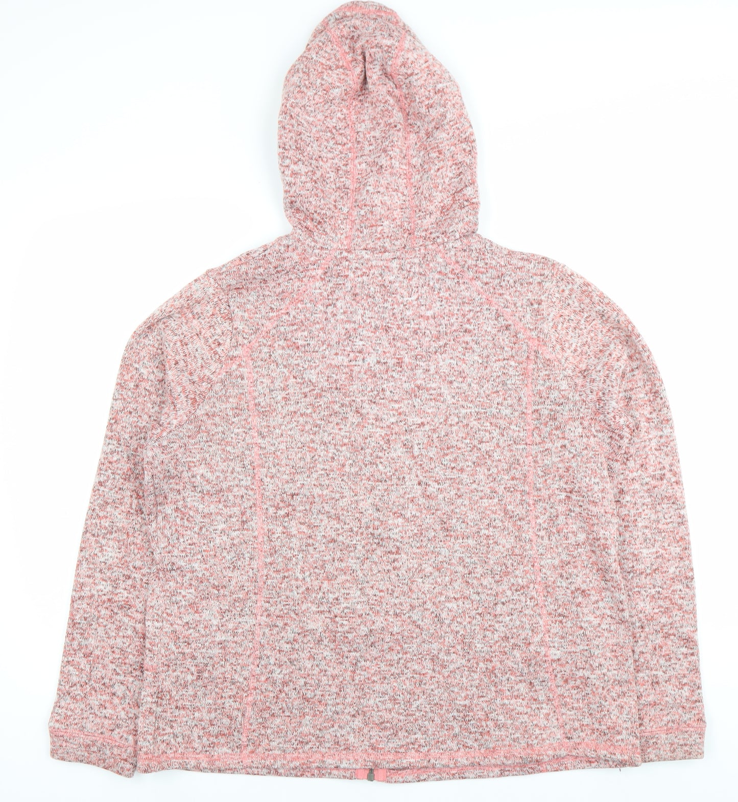 TU Women's Pink Full Zip Hoodie Size 18 Knit Polyester Hooded Jacket