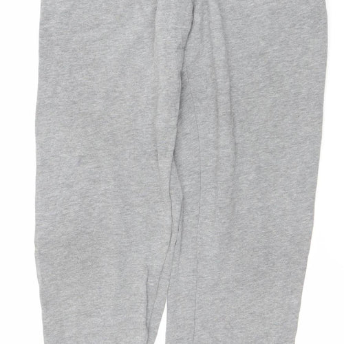 Hollister Men’s Grey XS Jogger Trousers Elastic Waist Fleece Activewear